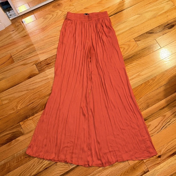 Zara Harem Pants Zara Wide Leg Flowy Shiny Wide Leg Hippie Boho